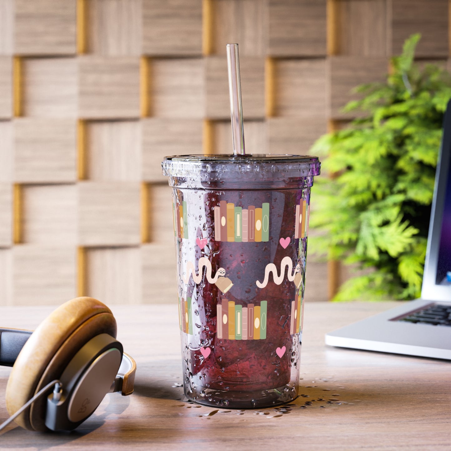 Bookworm Acrylic Cup