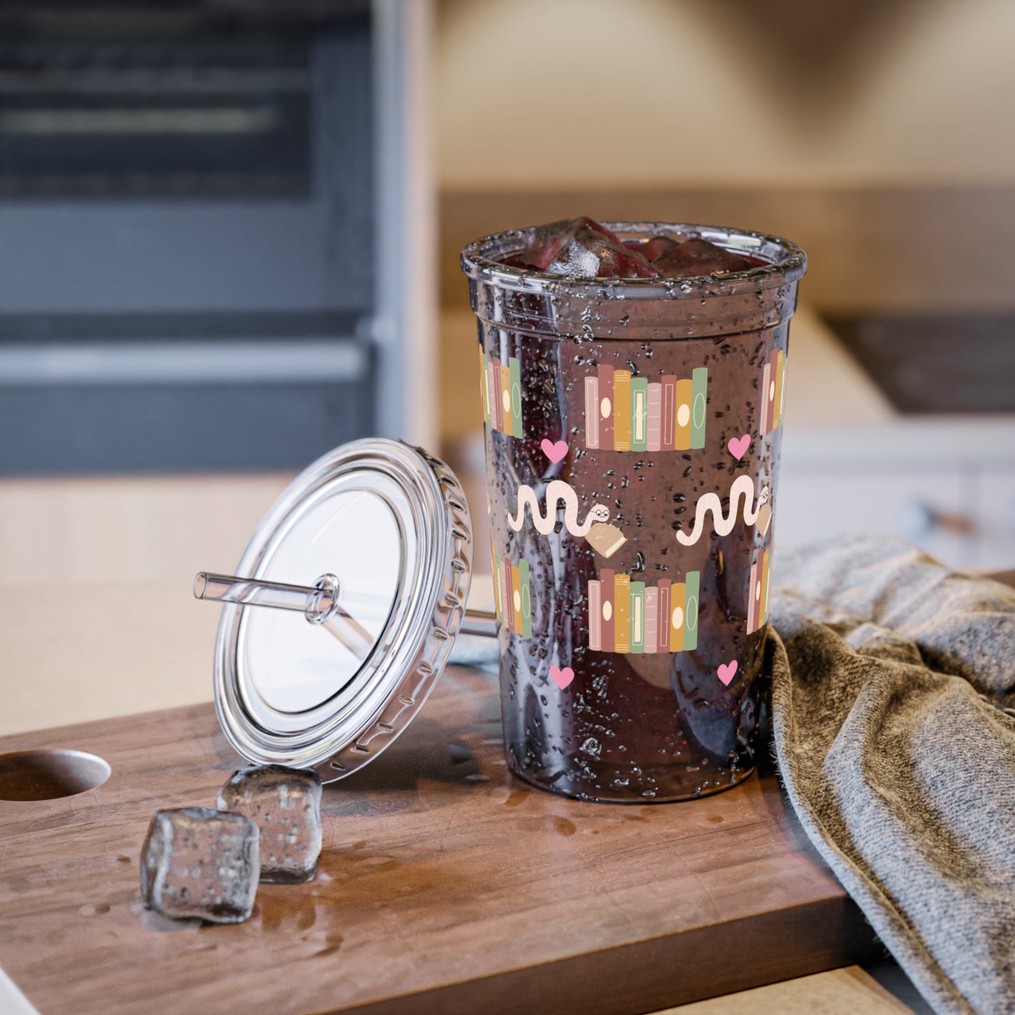 Bookworm Acrylic Cup