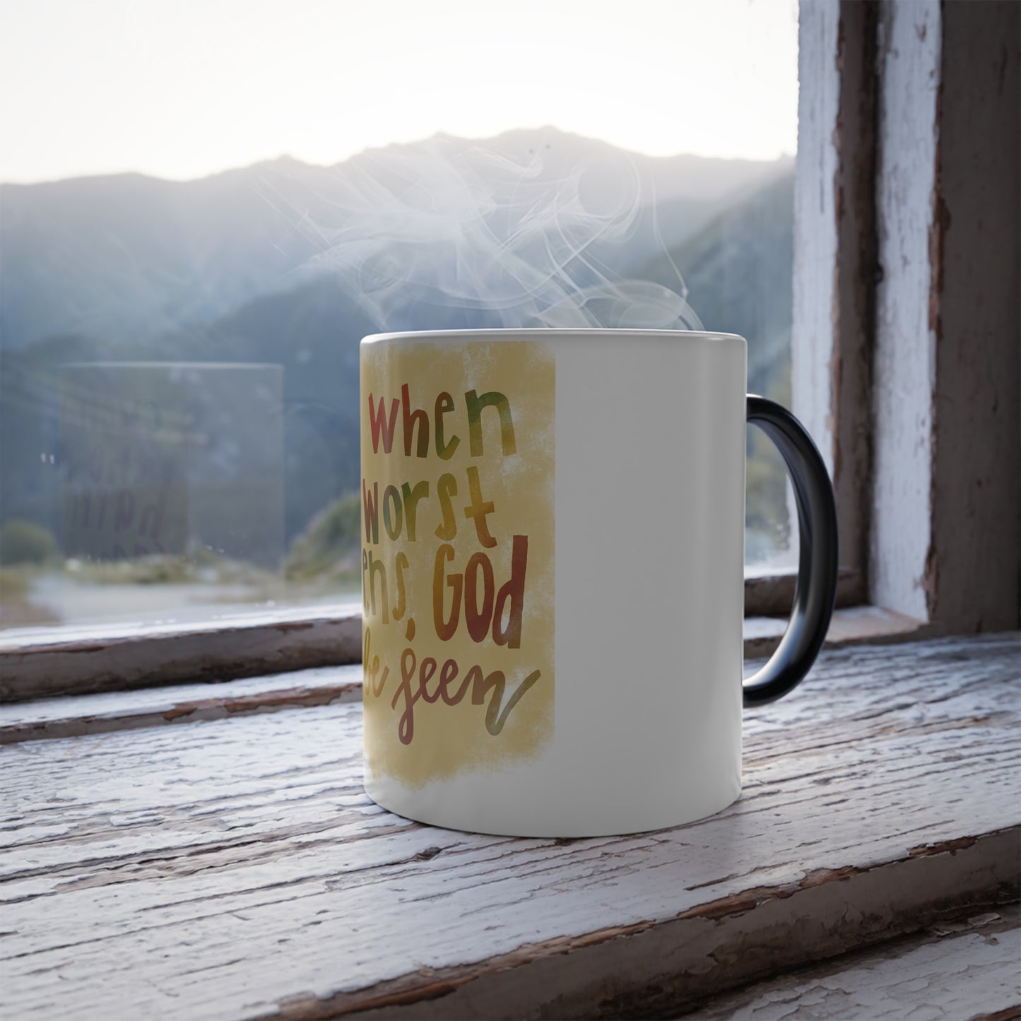 God Can be Seen Color Morphing Mug, 11oz