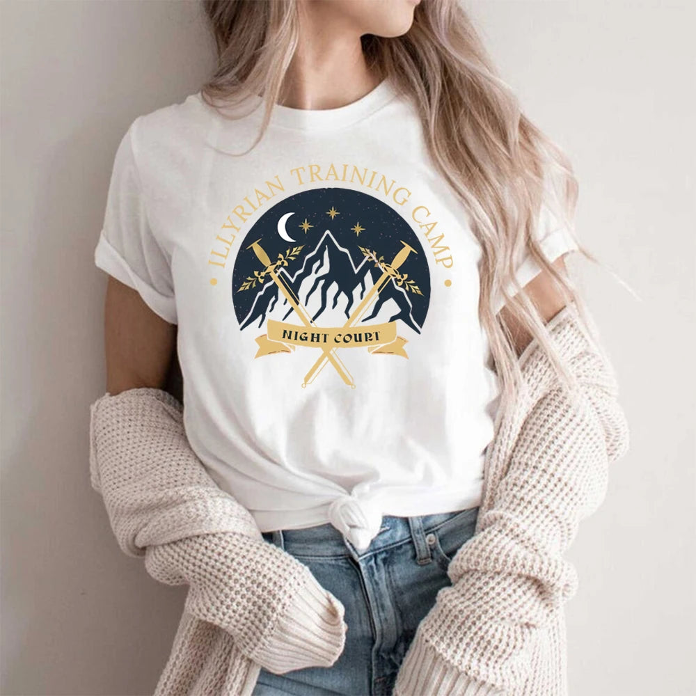 Illyrian Training Camp T-shirt Sarah J Mass ACOTAR Shirt Night Court Illyrian Velaris Tee Book Lover Shirts SMJ Bookish Gift Top