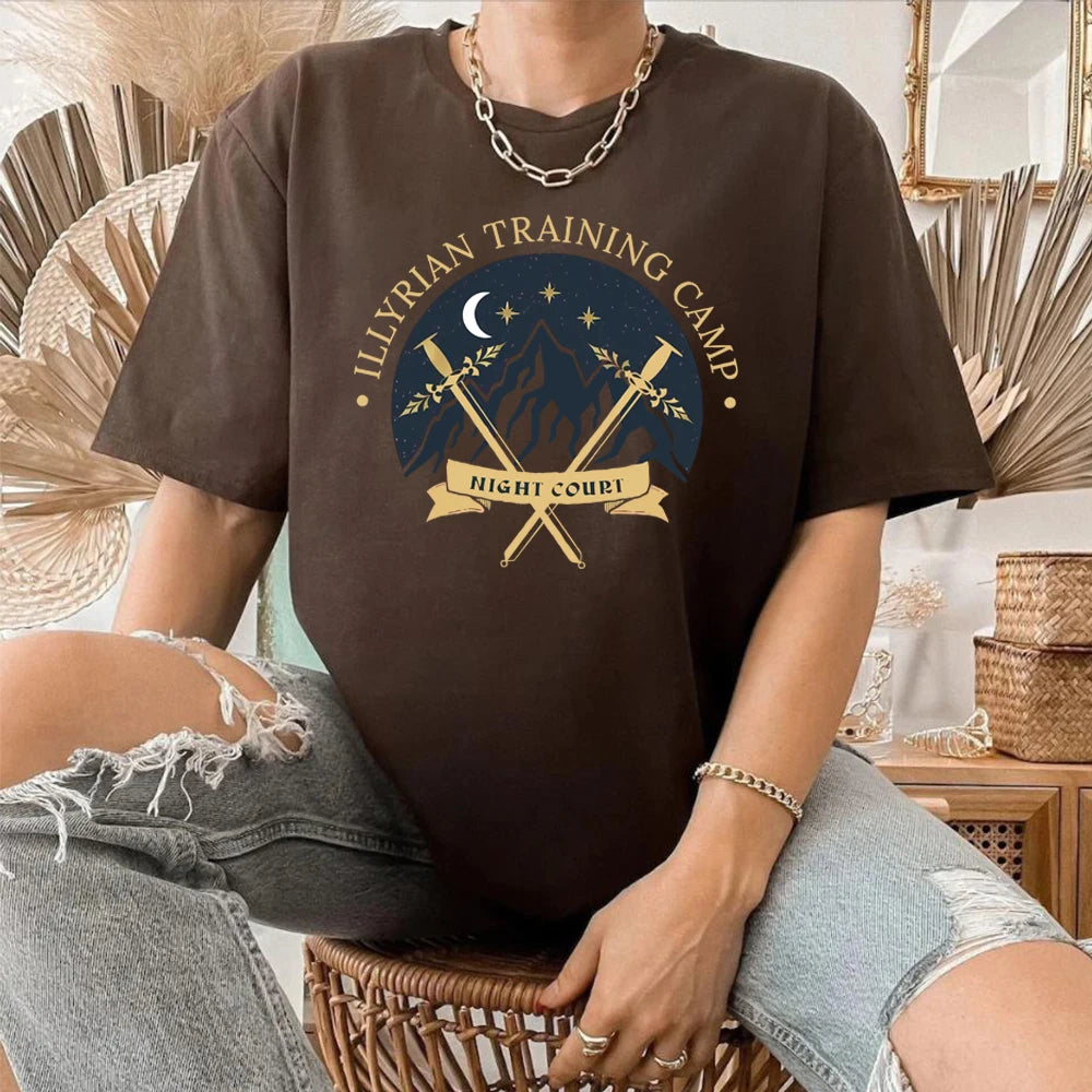 Illyrian Training Camp T-shirt Sarah J Mass ACOTAR Shirt Night Court Illyrian Velaris Tee Book Lover Shirts SMJ Bookish Gift Top