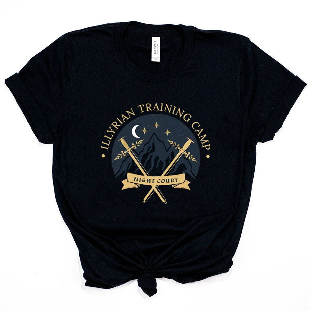 Illyrian Training Camp T-shirt Sarah J Mass ACOTAR Shirt Night Court Illyrian Velaris Tee Book Lover Shirts SMJ Bookish Gift Top